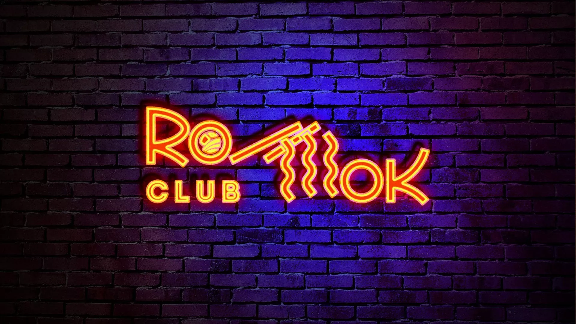 Разработка светящейся интерьерной вывески суши-бара «Roll Wok Club» в Среднеуральске